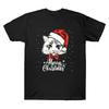 Cat Loves Merry Christmas TShirt 100 Cotton ONeck Summer Short Sleeve Casual Unisexs Tshirt Size S3XL