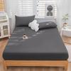 Høykvalitets ensfarget børstet laken, pustende sengetrekk, hudvennlig sengetøy, formsydd laken, uten putevar, Simmons beskyttelsesdeksel