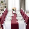 Confezione da 2 Runner da Tavola 30 x 274 cm Bordo Lungo in Raso di Seta per Matrimonio Banchetto Natale Festa di Compleanno Decorazione
