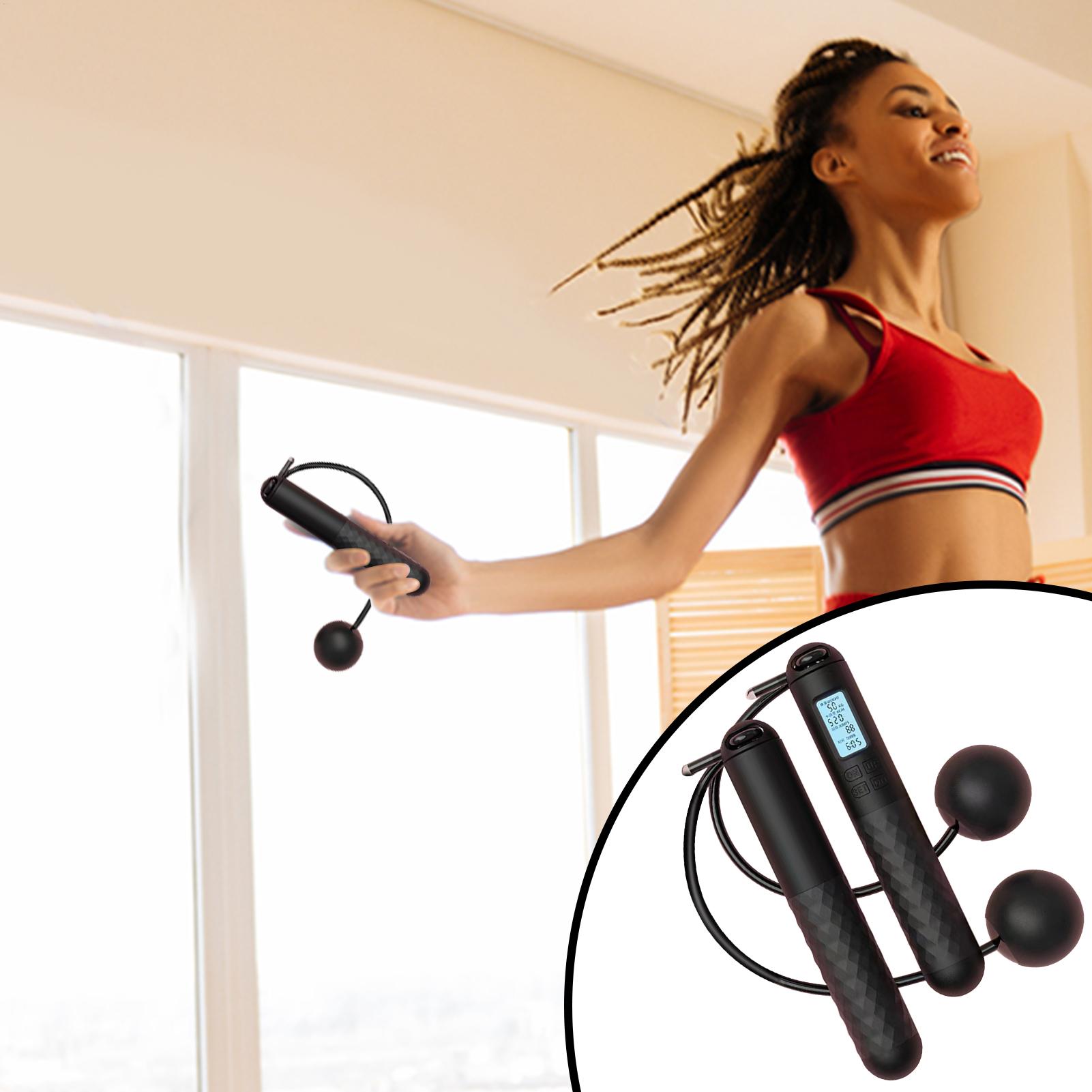 Weighted Ropeless Jump Rope Fitness Exercise Training Jump Rope Training Ropeless Skipping Rope Fitness Exercise Training Jump nero