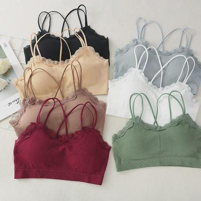 Damen Sexy Spitzenrücken Tube Top Sport-BH