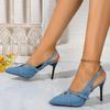 Fashion Sexy High Heels Women Shoes Pointed Toe Shallow Slingback Sandals 2024 Designer New Trend Pumps Slippers Party Dress Mujer Shoes