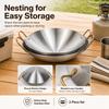 Stainless Steel Pot with Double handles10.5Inch 11.5The Non-stick Frying Pan Is Suitable for Use On Stoves and Dining Tables, Heavy-duty and
