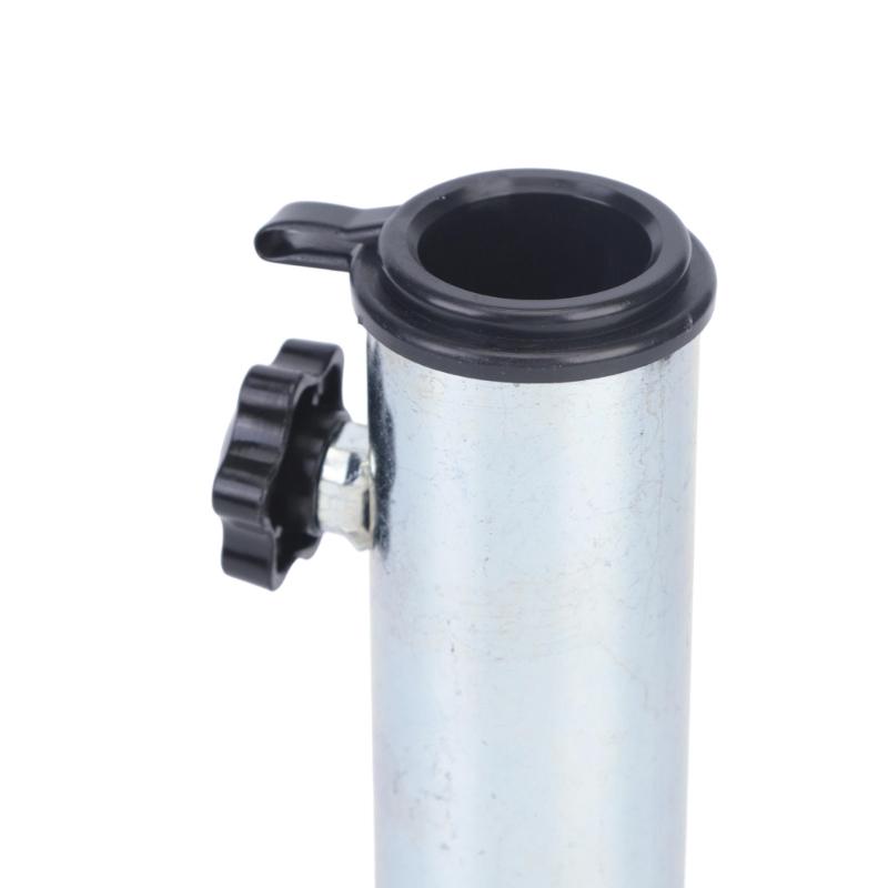 Supporto da Terra in Metallo Staccabile Portabastone con Gancio Bianco Set Manopole Girevoli Quotidiano per Uso all'Ombra in Giardino