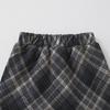 2025 Autumn/Winter Girls' High Waist Wool Plaid Skirt, Korean-Style Fashionable Slimming Short Skirt
