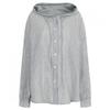 Shop   Women Loose Fit Check Long Sleeve Hood Blouse Ivory Mse Wbl 20378