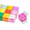Acrylic Stacking Blocks,Rainbow Stacker,Strip Blocks,Colorful Cubes Sensory Translucent Educational