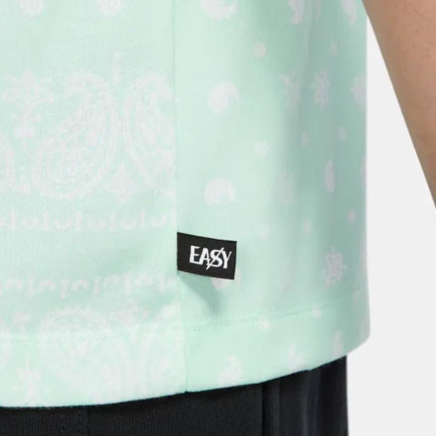 Nike Alphabet Logo Cashew Flower Print Round Neck Short Sleeve T-Shirt Men Tops Green DR7659-100