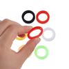 8pcs Soft Hollow Mixed Color Round Home Keys Cap Silicone Key Covers Keyring