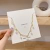 ANENJERY Nový módní náhrdelník Kpop Pearl Choker Roztomilý dvouvrstvý řetízkový přívěsek pro ženy Šperky Dívka Dárek Velkoobchod