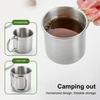 Set de pahare cu mâner pliabil din oțel inoxidabil cu geantă de depozitare ceașcă portabilă cu carabină pentru acasă, în aer liber, camping, cu apă, căni de băutură, pentru drumeții, picnicuri