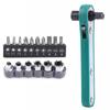 1 4  Wrench Screwdriver Ratchet Handle with Interchangeable Driver Bits and Sockets