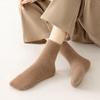 Solid Faux Mink Fleece Warm Socks Soft Plush Plush Socks New Fleece Lined Socks  Women's Wear