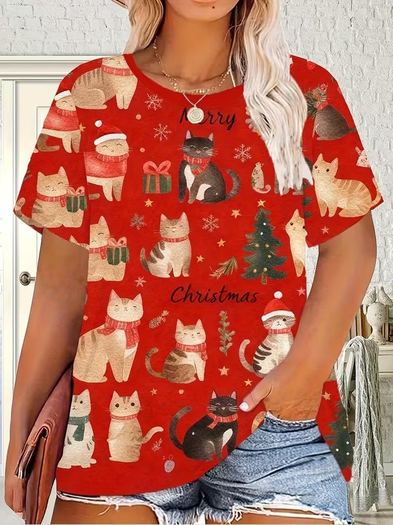 3D Gedrucktes T-Shirt Für Damen Oversized T-Shirts Tops Sommer Neue Harajuku T-Shirts Y2k Tops Lockere Kurzarm Pullover Kleidung