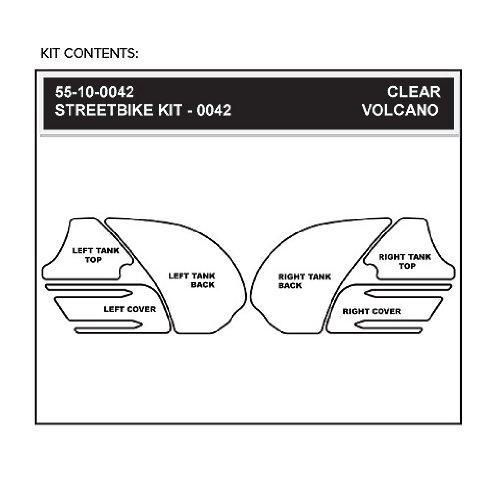 STOMPGRIP Volcano Traction Pad Tank Kit (Black) for ZX-14R (55-3014B)