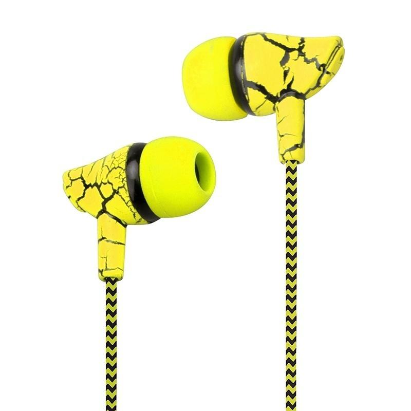 2018 New Sport Earphone Headset Super Bass 3.5mm Earphone Wired Crack Headset Button with Mic Handsfree Earphone for Samsung MP3 MP4