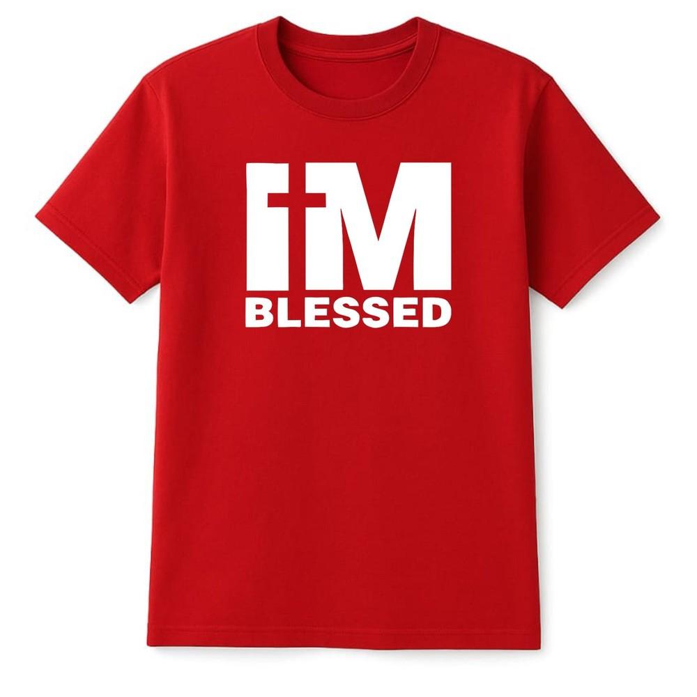 Im Blessed T Shirt Spiritual Jesus God Religious Gothic Geek Christian Holy Te S