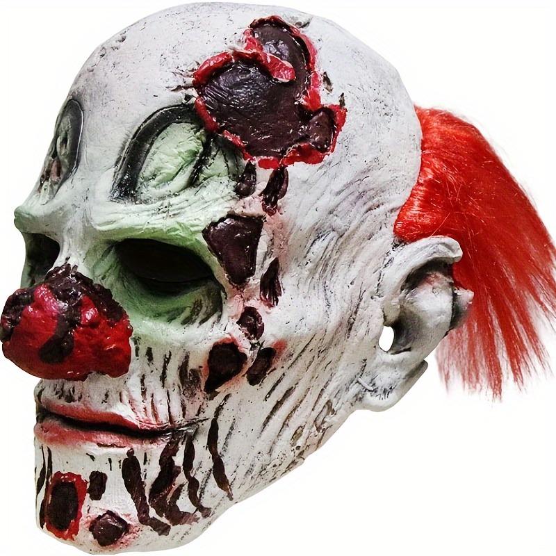 Clownskostüm Latexkopf, Lustige Clownmaske, Kostümparty mit Geisterhaus-Thema, Streichmaske, Gruselige Böse Clownmaske Gruseliges Gesicht