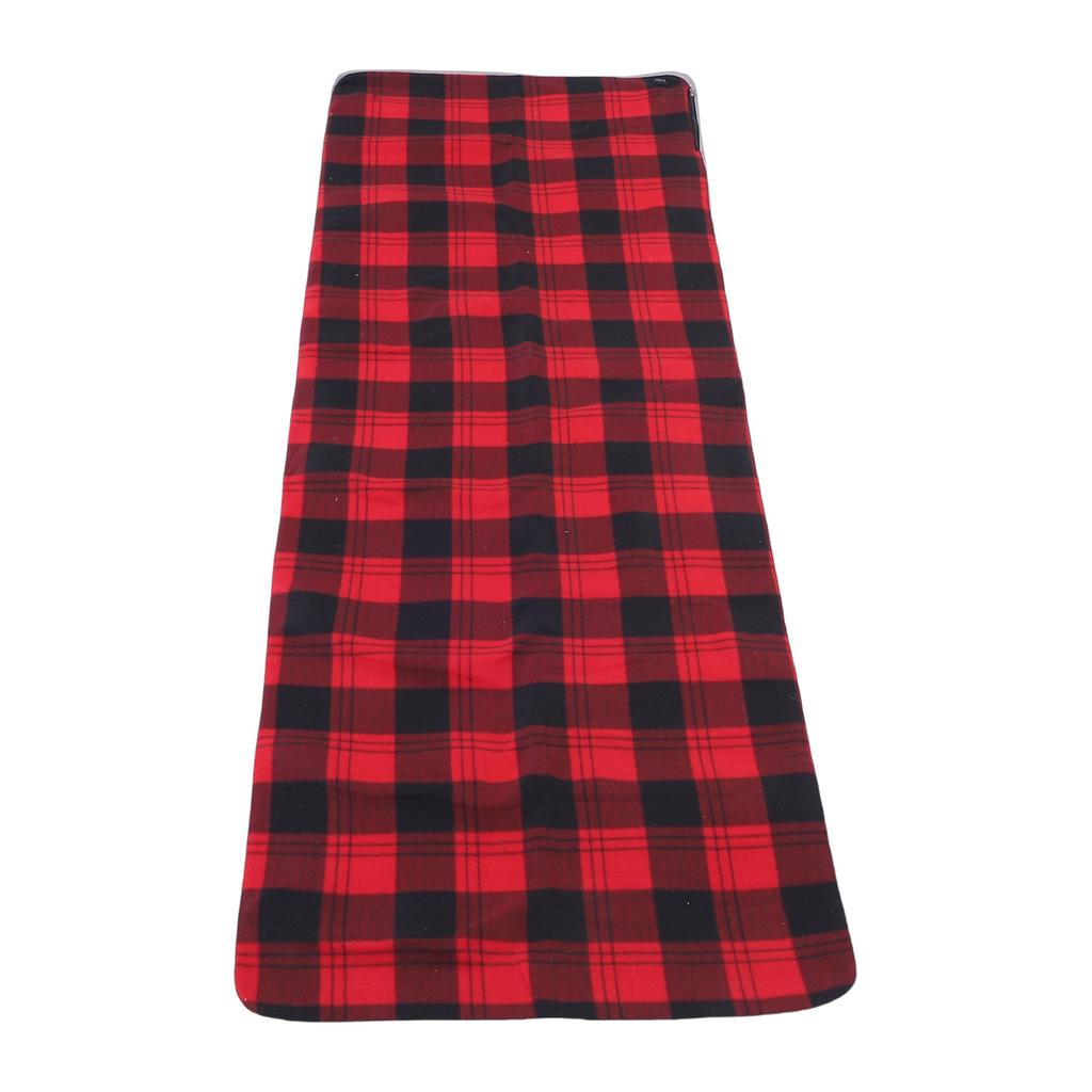 Almofada de Saco de Dormir Aquecida Xadrez Vermelho Alimentação USB Forro de Saco de Dormir com 5 Zonas de Aquecimento 3 Níveis de Temperatura para Acampamento