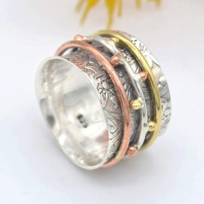 925 Sterling Silver Spinner Band Handmade Designer Ring, Bohemian Ring, Worry Ring, Meditation Ring, Unisex Ring