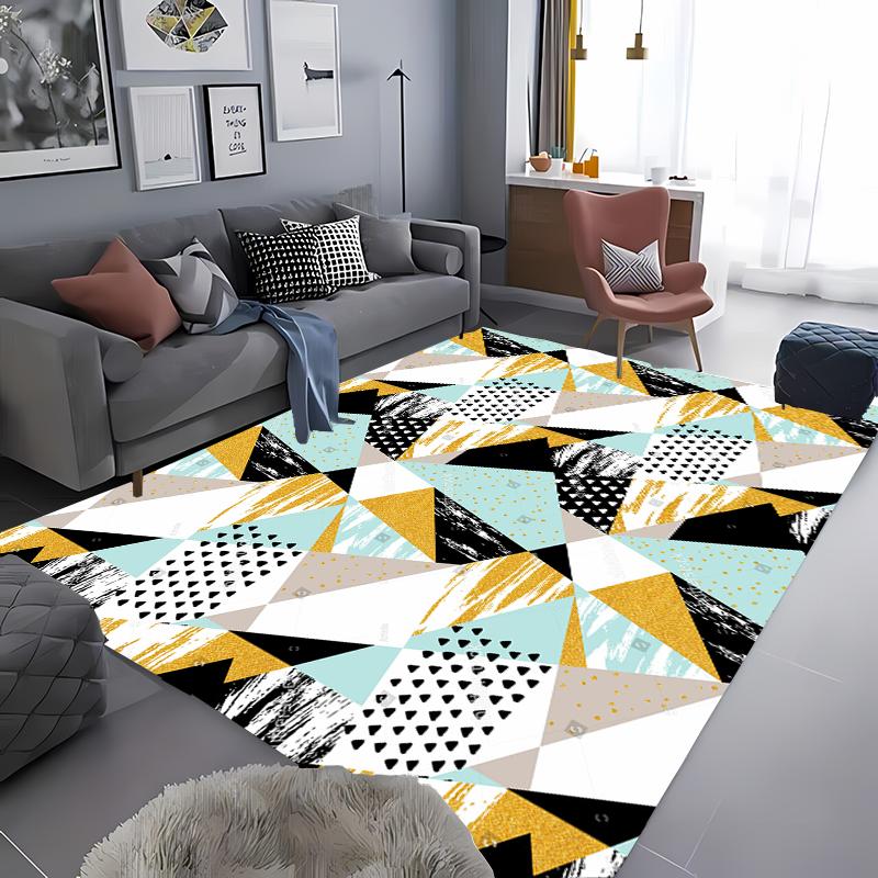 Creative Geometry Carpet for Living Room Bathroom Non Slip Mat Kitchen Balcony Doormats Bedroom Corridor Entrance Decorative Rug