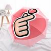 1pc Heart Gesture Folding Umbrella, Durable, Suitable for Outdoor Activities or Rain, Suitable for Commuting Yy251027107