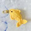 Creative Cartoon Wool Crochet Cute Small Fish Keychain Pendant Woven Key Ring Bag Ornament Hanging Decoration