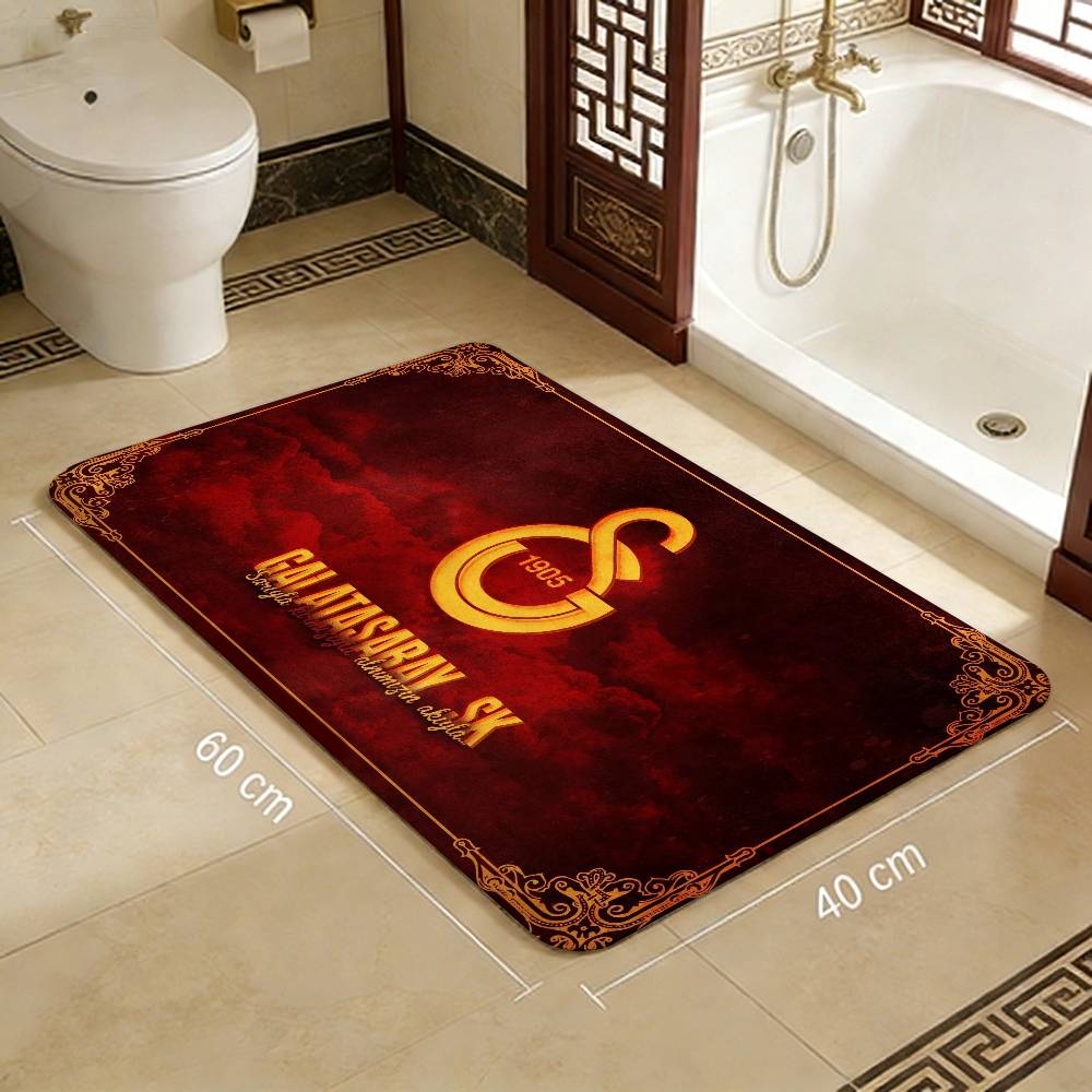 Zerbino Squadra di Calcio Galatasaray Stile Nordico Zerbino per Casa Tappetini per Bagno-WC Tappetini per Camera da Letto Comodino