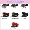 Pu Leather Solid Color Phnom Penh Beret With Curved Brim And Windproof Design For Adults