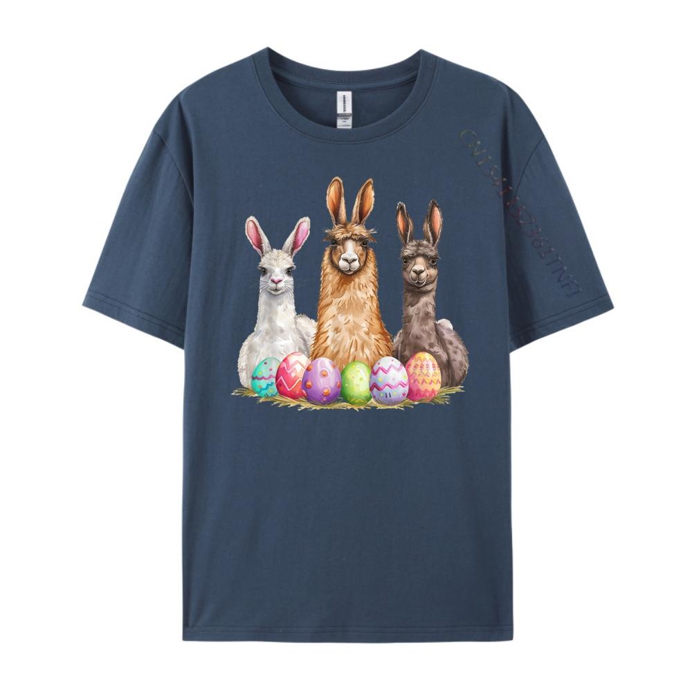 

Cute Llama Easter Llama Eggs Basket Bunny Ears Designer Clothes Men Tee Shirt Men Game High Quality New Year 2025 Cinco de Mayo 4XL