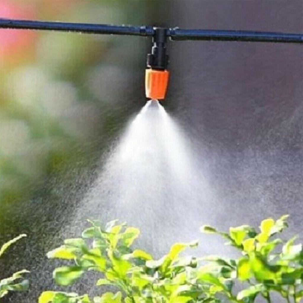 25x Adjustable Atomizing Nozzles Drip Irrigation Spray Emitters Easy To Connector