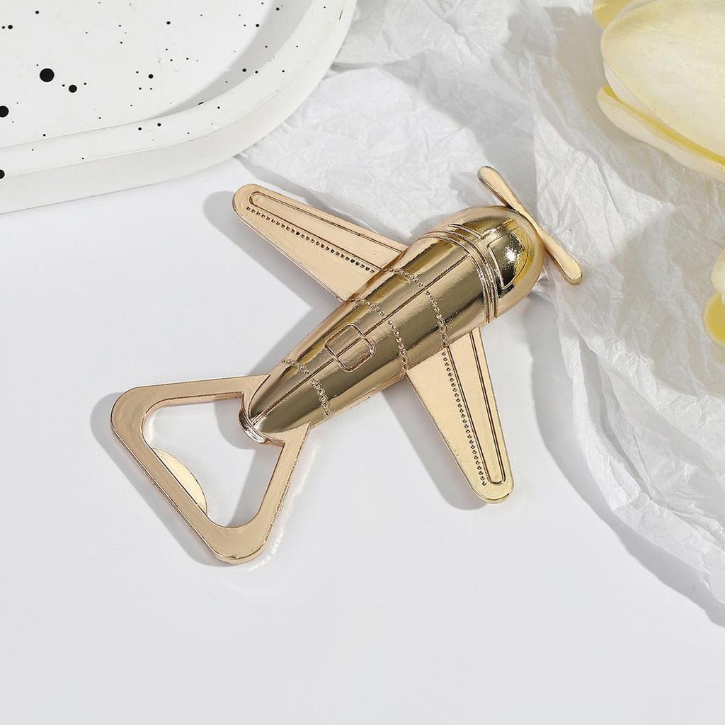 Portable Aircraft Wine Bottle Opener Plane Shaped Bottle Lid Remover for Parties and Gatherings Wedding Return Gift