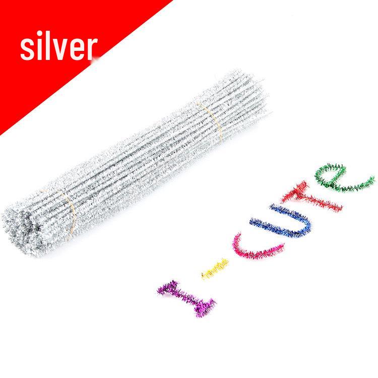 Ten-Color Glitter Chenille Stems: DIY Christmas Crafts and Children's Handicrafts