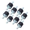 8 Stück Gummi-Isolatorhalterungen Antivibrationsbolzen Doppelseitige Schraube M6 20x15