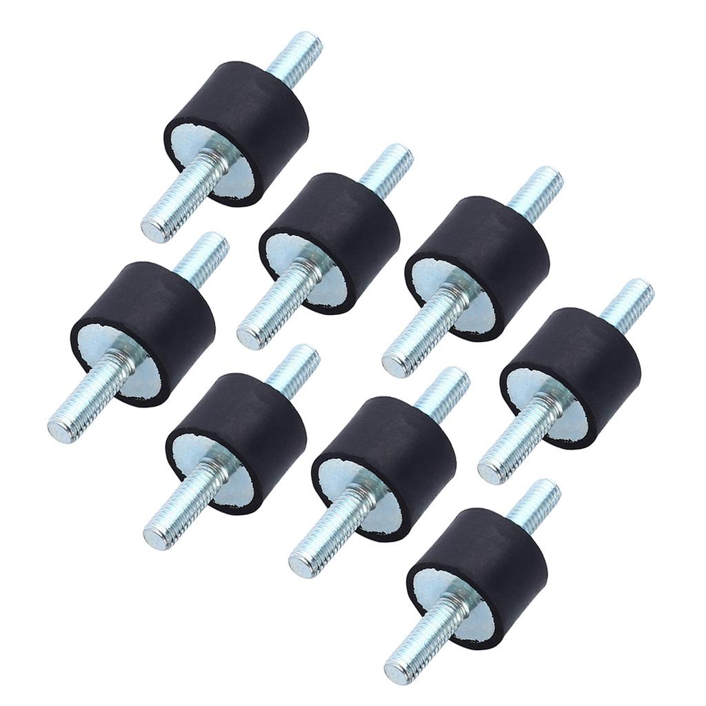 8 Stück Gummi-Isolatorhalterungen Antivibrationsbolzen Doppelseitige Schraube M6 20x15