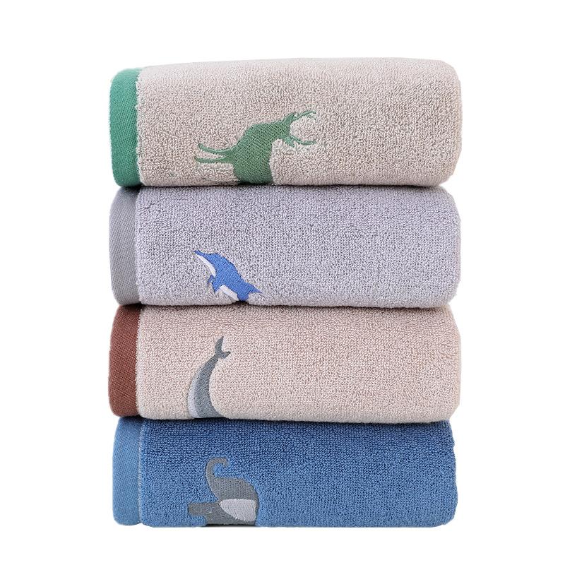 Towel pure cotton animal embroidery thickened soft face wash bath skin-friendly Xinjiang cotton face towel