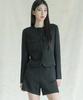 Avandress Sara Round Tweed Jacket Black