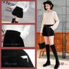 Slow and Mellow Velvet Shorts with Elastic Korean and Beautiful Sizes Hot Half Loose Stylish Women's High-Waisted Waist, Style, Leg-Lengthening Legs,