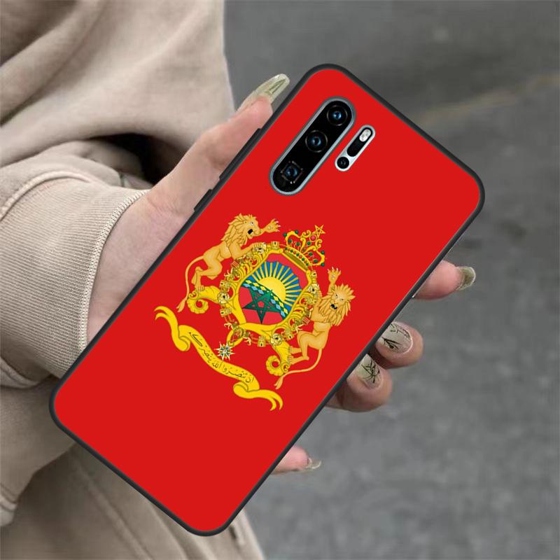 Marokko Flagge Wappen Hülle Für Huawei Nova 9 SE 10 5T 11i 8i 7i 3i Y61 Y91 Y60 Y70 Y90 P20 P40 Lite P30 Pro Abdeckung