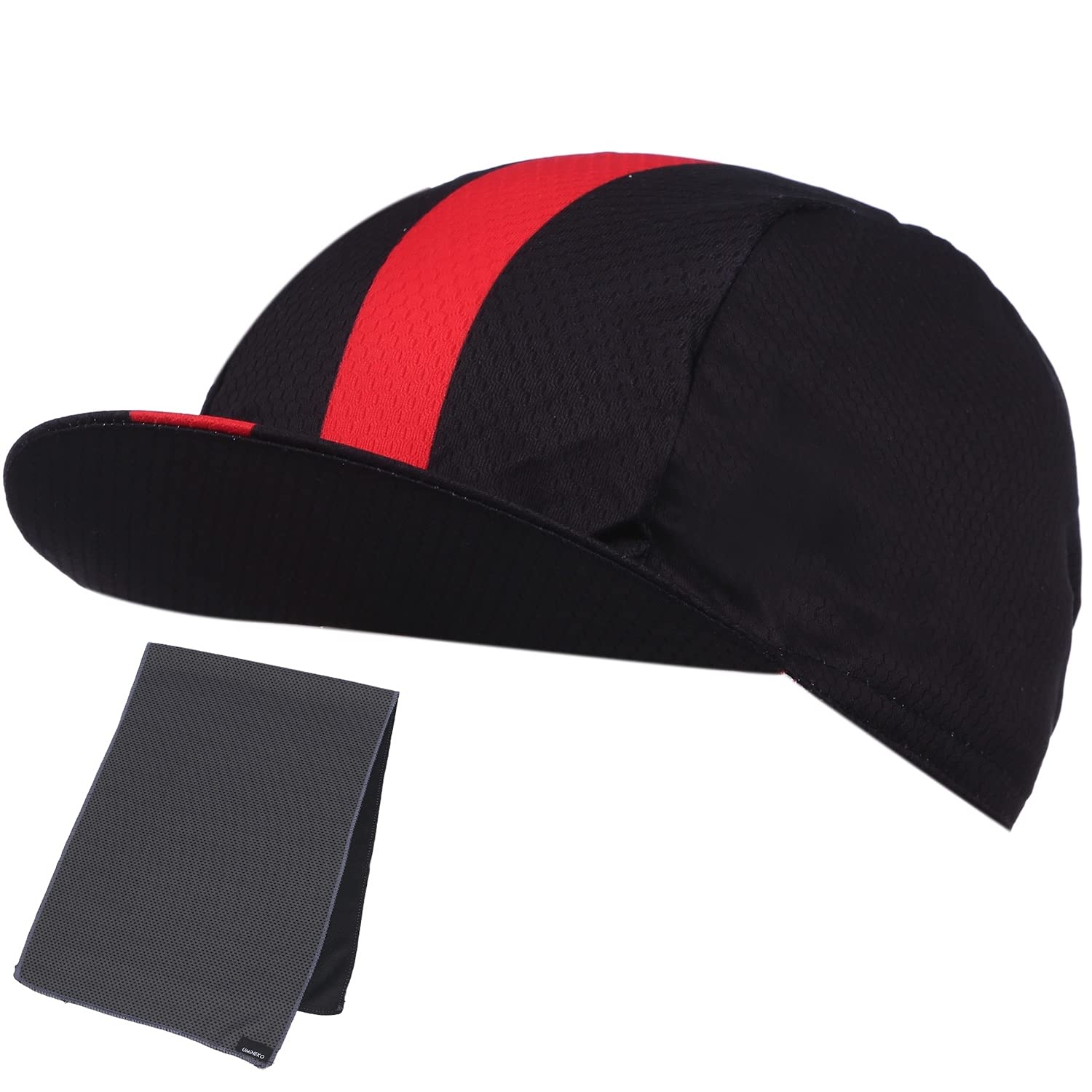 

Umineko Cycling Inner Bicycle Summer Available in Black and Red Cap, Cap, Hat, Mesh, Breathable, Quick-Drying,