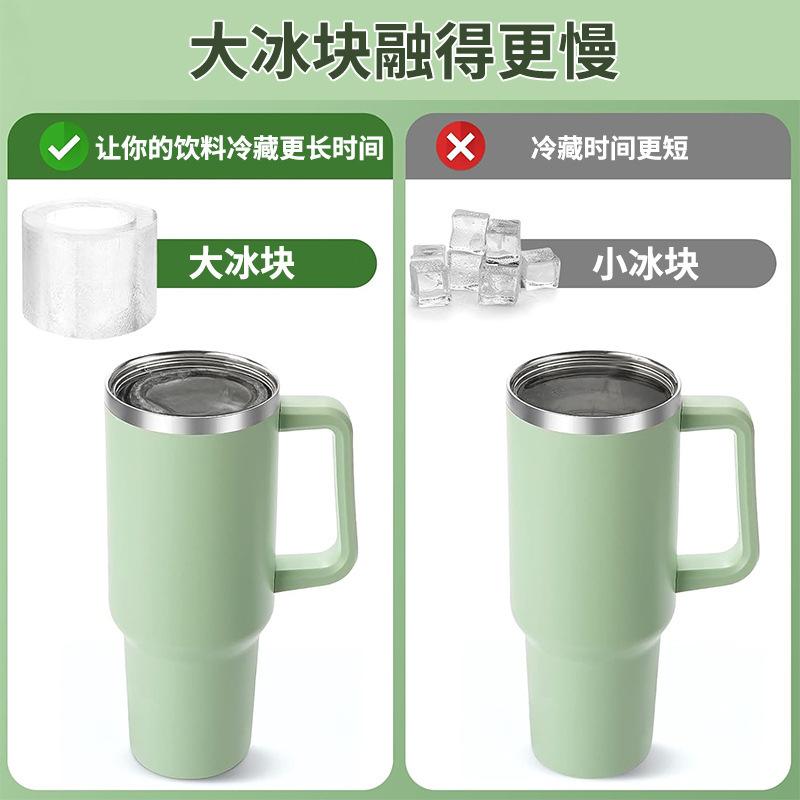 Ice Mold for Stanley Cup Silicone Cylinder Ice Mold with Lid and Bin for Freezer Ice Drink Juice Whiskey Cocktail Summer Gifts 6