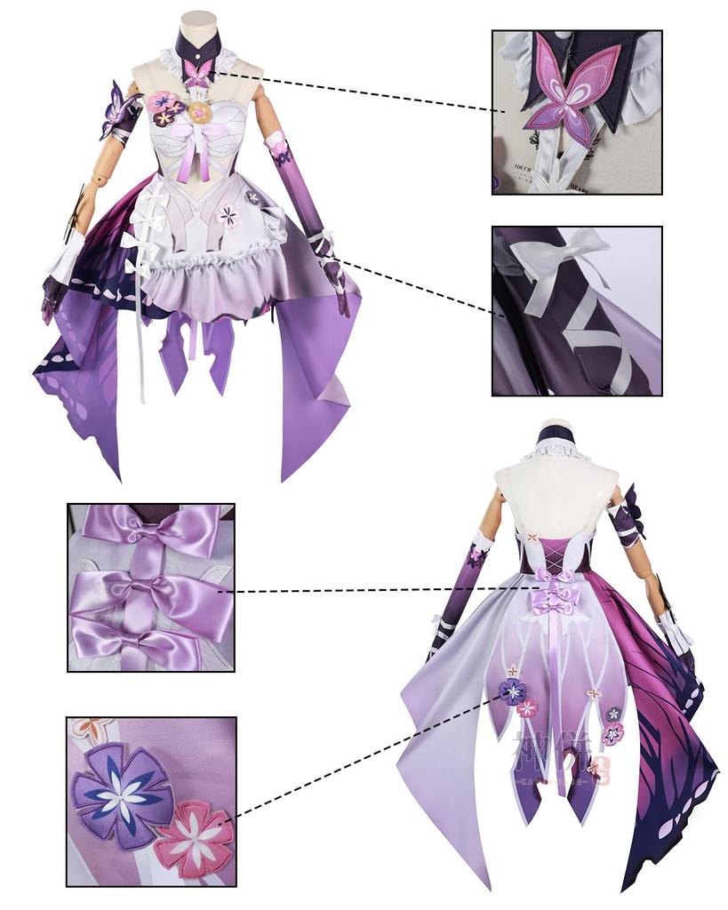 Kamihe RyoHin Castorice Cosplay Costume with Wig, Adult Size M