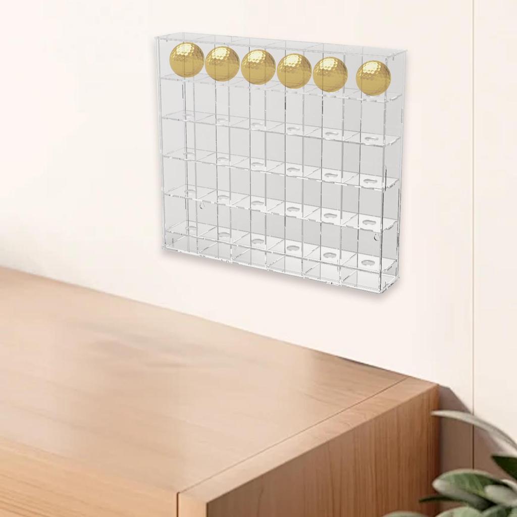 Acrylic Display Case for Golf Balls, Wall Mount Holder Collectibles