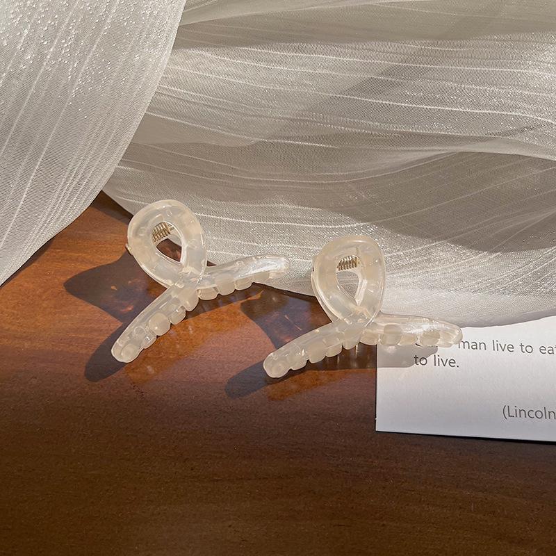 4.5CM Semi-Transparent Jelly Color Claw Clip for Half-Up Hairstyles - Sweet Small Shark Clip Hair Accessory