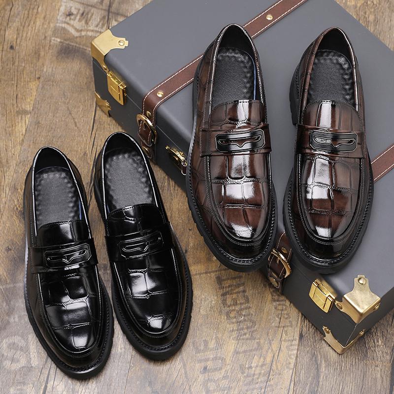 Men Dress Shoes Personality Trend Paty Leather Wedding Shoes Men Flats Leather Oxfords Formal Shoes
