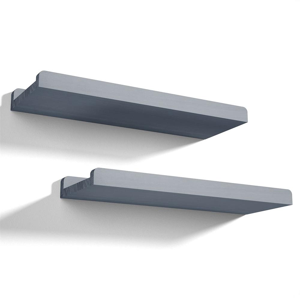 Set di 2 Mensole Moderne Fluttuanti da Parete Mensole per Libri per Cameretta in Legno Rustico Mensola Cornice per Foto per Soggiorno Cucina