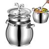 Stainless Steel Fat Storage Canisters Bacon Grease Container Grease Jar with Strainer Lid for Kitchen Cooking Baking Holiday
