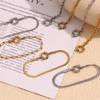 MamacitaSlay Classic Paper Clip Chain Blade Chain O Chain NK Chain Women's Hand Bracelets Trendy Women's Stainless Steel Jewelry