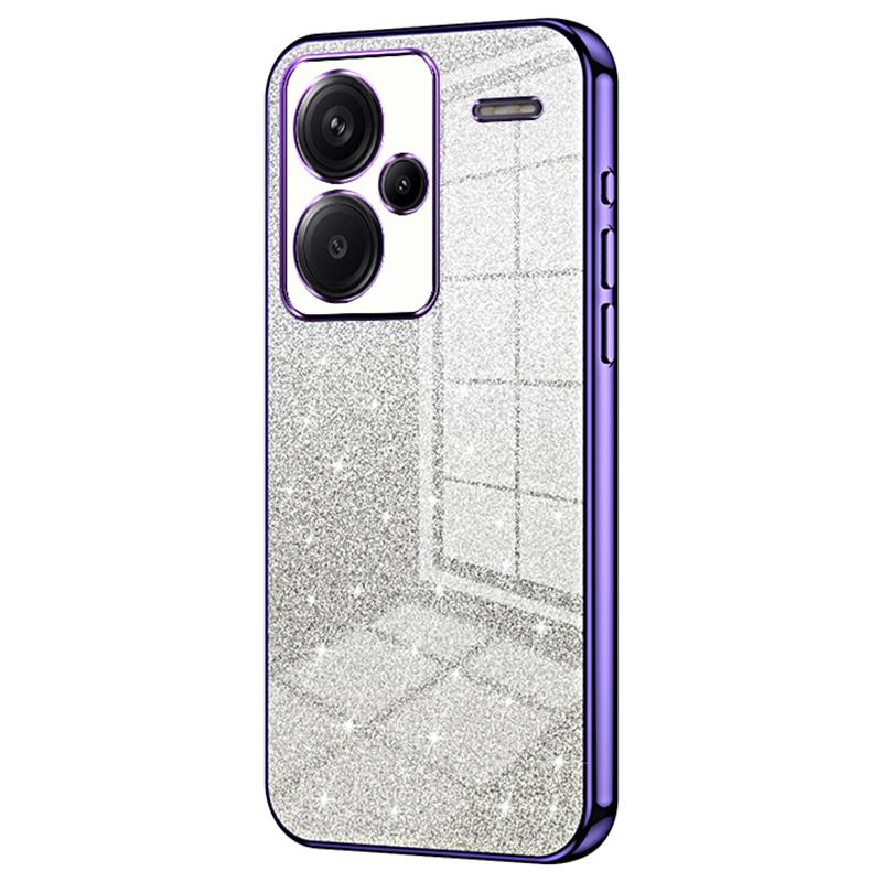 

Для Xiaomi Redmi Note 13 Pro+ 5G Чохол з ТПУ Точний виріз Дизайн з блискітками Чохол для мобільного телефону Purple
