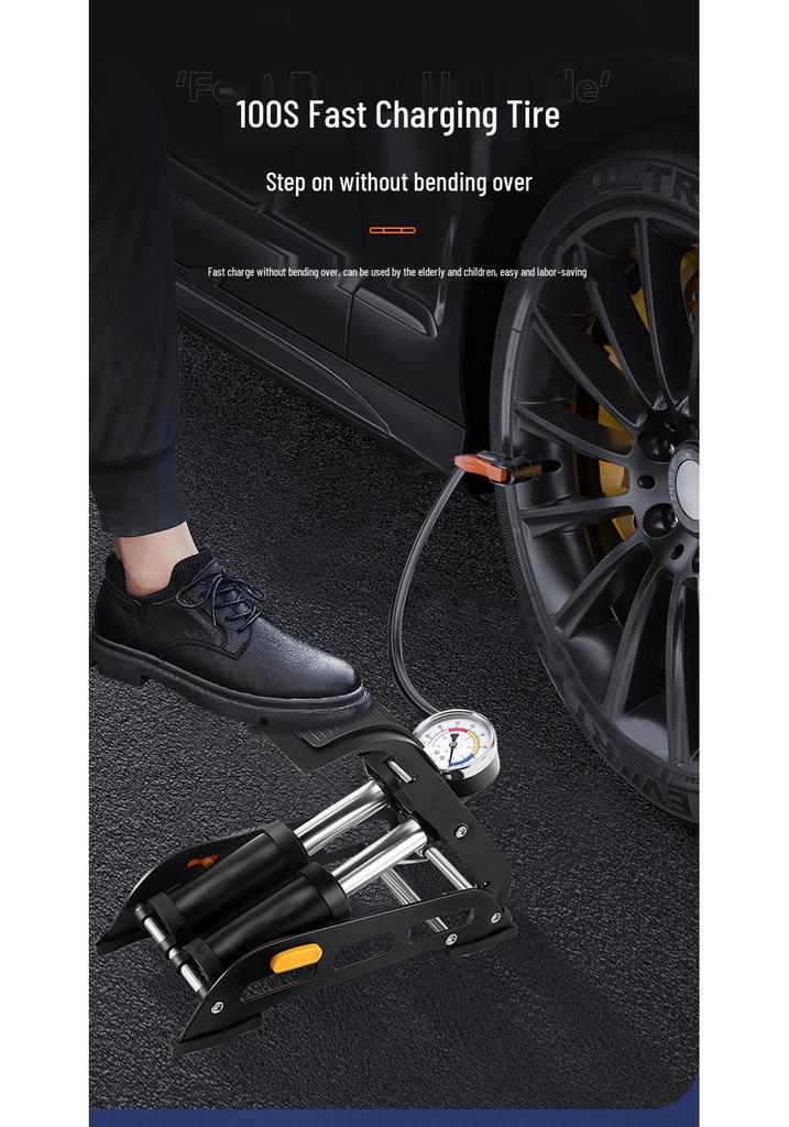 12V Digital Display Portable Tire Inflator with Preset Pressure and One-Key Inflate/Stop
